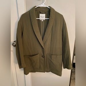 Madewell olive green blazer